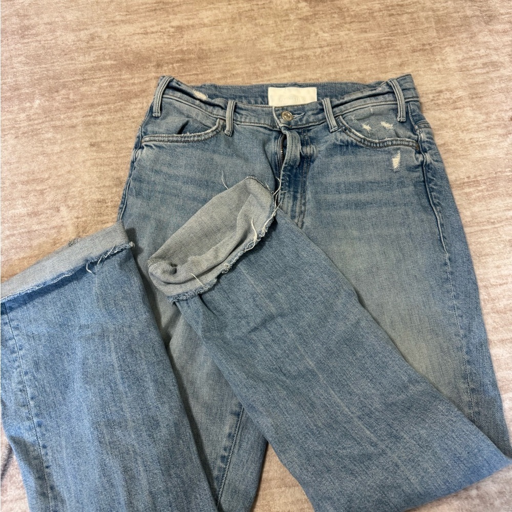 mother superior denim hustler ankle fray jeans size 27 - Picture 3 of 6